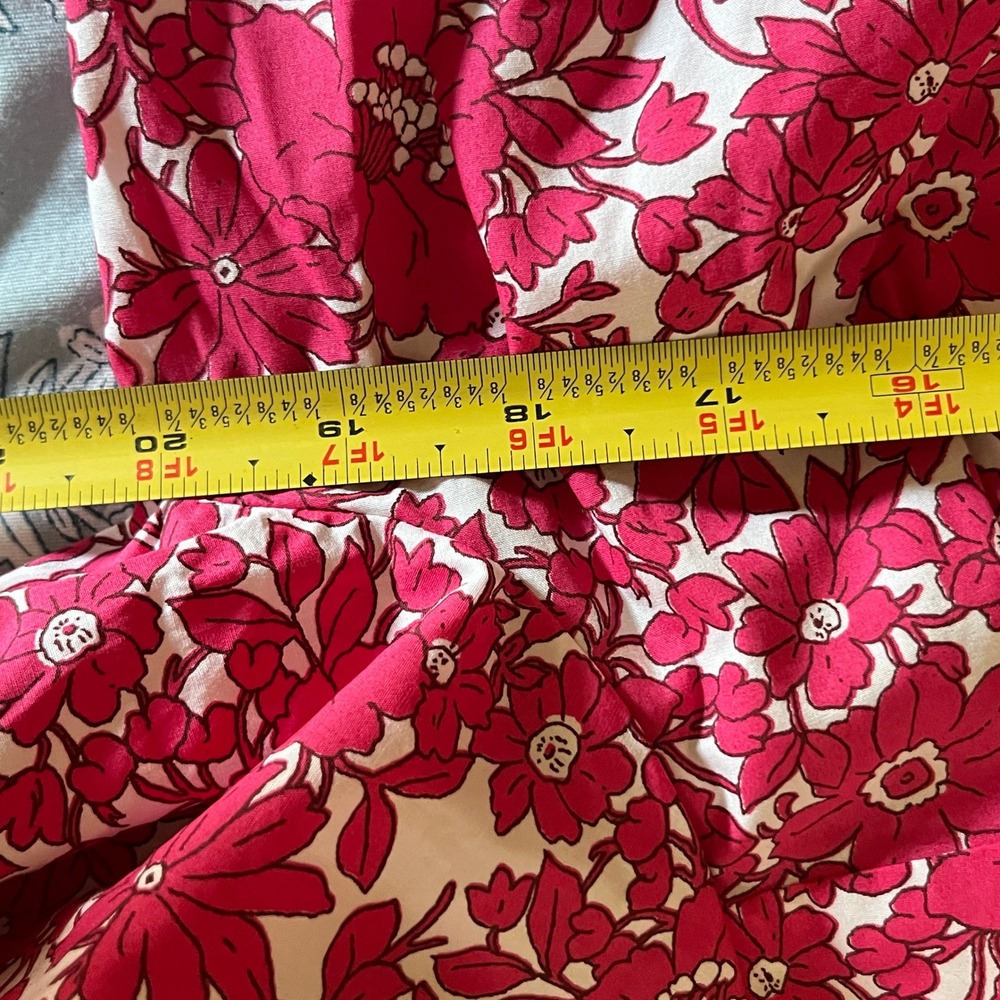 J.Crew Ruffleneck Popover Blouse Blushing Meadow Pink Floral BR065 XS - Picture 6 of 7